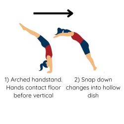 arch dish shape in back handspring